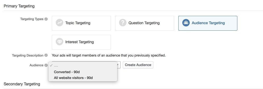 quora ads targeting